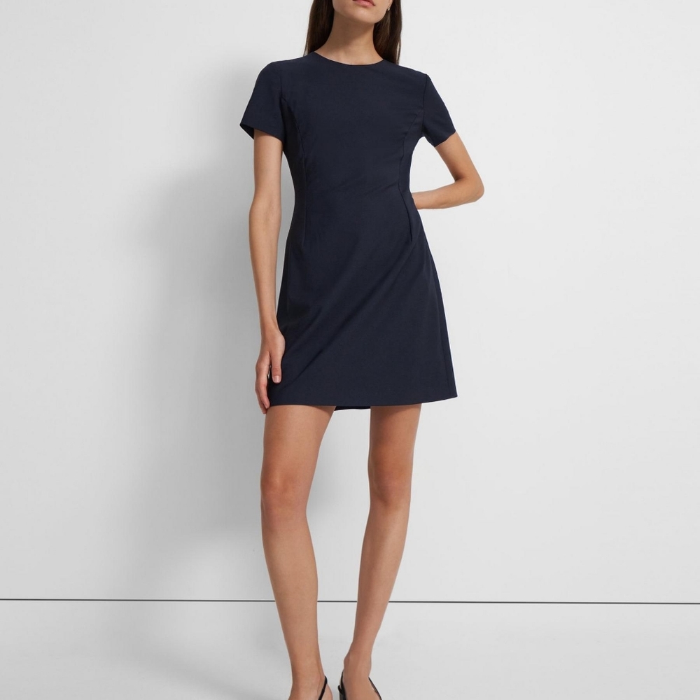 THEORY Sheath dress in sevona stretch wool